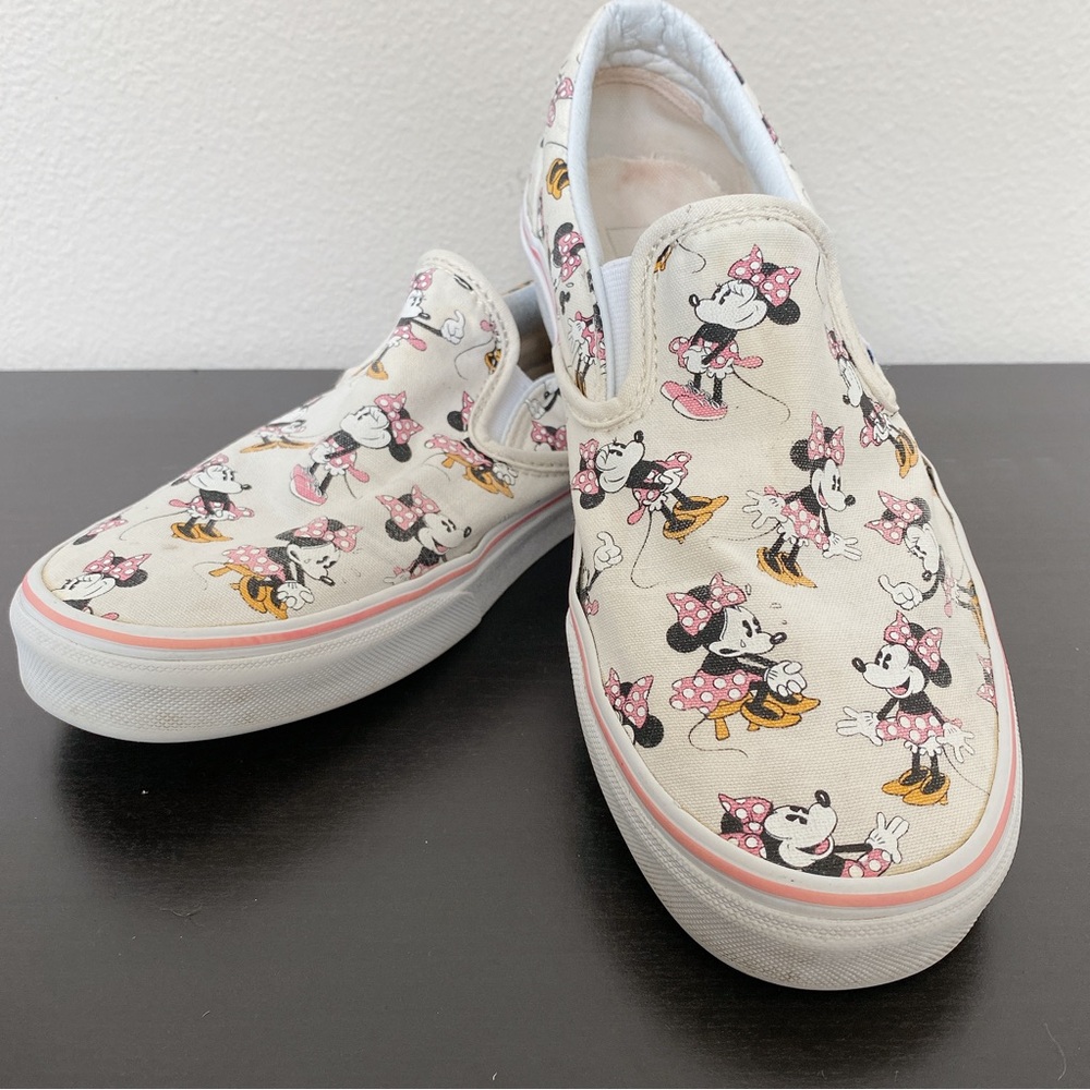 Vans Disney Minnie Mouse Vintage Shoes Size 8.5